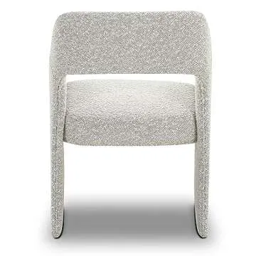 POLY & BARK Chios Dining Chair in Black & White Boucle