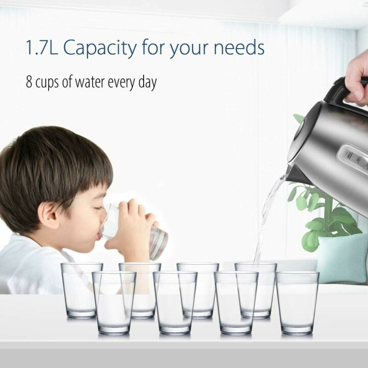 COMFEE Electric Kettle 1.7L with Fast Boil & Safety