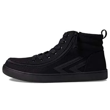BILLY Footwear CS Sneaker High for Men - Man-Made Upper with Lining, Round Toe Silhouette, Lace-Up Closure, and Stylish Sneaker Black to The Floor 10.5 M