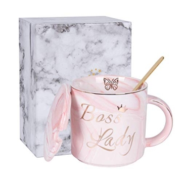 Coffee Mugs For Women, Boss Lady Gifts For Women, Birthday Gifts For Mom, Retirement Gifts For Women...