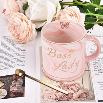 Elegant Pink Marble Mug for Women - Perfect Gift Idea