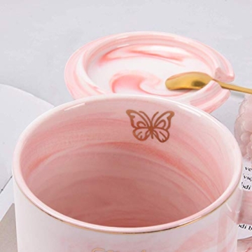 Elegant Pink Marble Mug for Women - Perfect Gift Idea