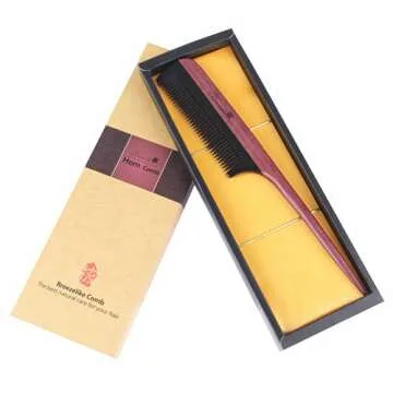 Breezelike Hair Combs Fine Tooth Purpleheart Wood Comb