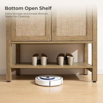 SICOTAS Rattan Shoe Cabinet for Stylish Storage Solutions