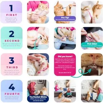 RYERCAT Set of 2 Eco-Friendly Cat Toothbrushes