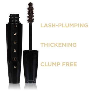 L’Oréal Paris Voluminous Extra-Volume Collagen Waterproof Mascara, Blackest Black, 0.34 Ounces