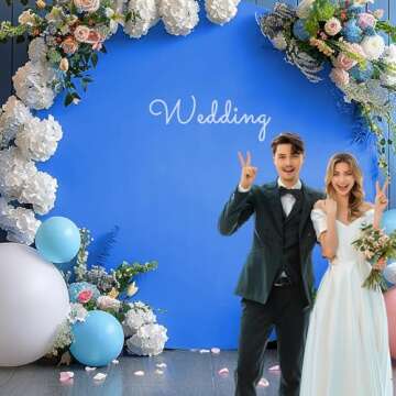 GALLETY Royal Blue 7.2FT Round Backdrop Cover for Events