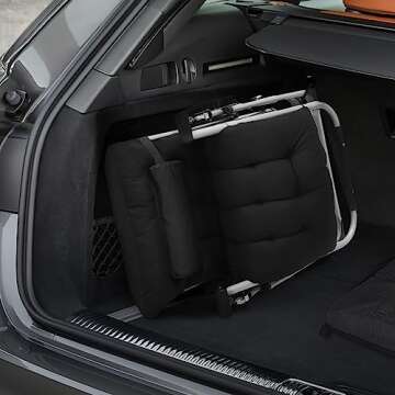 MoNiBloom Reinforced Zero Gravity Chair, Folding Pool Beach Lounger, Portable Tanning Chaise with Cushion, Headrest and Side Tray, 330lbs Capacity - Black