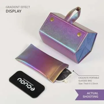 FCUVO Gradient Purple Sunglass Organizer & Pouch
