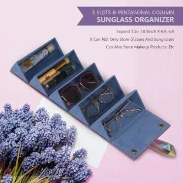FCUVO Gradient Purple Sunglass Organizer & Pouch