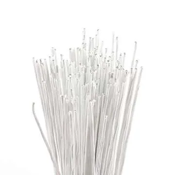 CCINEE White Floral Wire Stems - 150PCS for Crafting