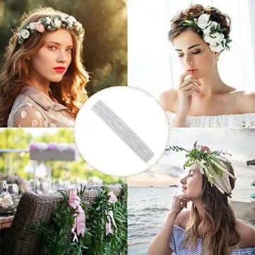 CCINEE White Floral Wire Stems - 150PCS for Crafting