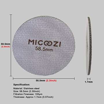 Espresso Puck Screen 58.5mm - Premium Stainless Steel Coffee Filter Mesh