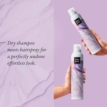 SGX NYC Dry Texture Spray - 3-in-1 Versatile Dry Shampoo and Hairspray for Refreshed Hair - 6.5 oz - UV Protection, Paraben Free, Vegan Friendly, Cruelty Free
