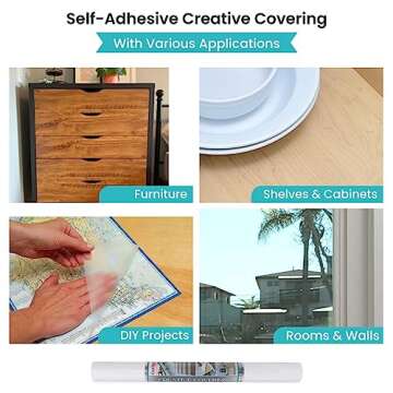 Con-Tact Brand Creative Covering Shelf Liner, 18" x 16', White (Pack of 1)