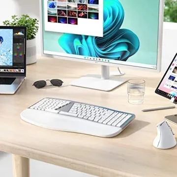 PEIOUS Ergonomic Bluetooth Keyboard for Comfort & Style