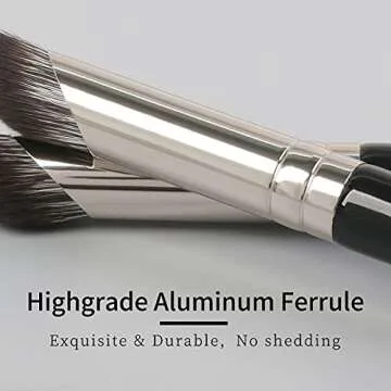 ENZO KEN Small Nose Contour Brush, Angled Concealer Brush Under Eye, Concealer Brush, Angle Concealer Brush, Small Concealer Brushes, Contour Nose Brush, Concealer Angled Brush - Black, 8M01