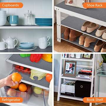 Non-Adhesive Shelf Liners for Kitchen - Waterproof & Durable