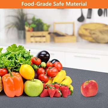 Non-Adhesive Shelf Liners for Kitchen - Waterproof & Durable