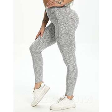 Women Scrunch Butt Yoga Leggings with Pockets Butt Lift Booty Leggings Tummy Control Workout Pants F...