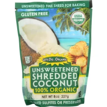 Let's Do Organics Organic Shredded Coconut Unsweetened 8 oz (2 Pack)