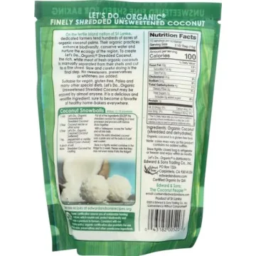 Let's Do Organics Unsweetened Coconut Shredded 8 oz Pack