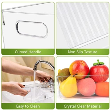 Clear Plastic Food Storage Bins – Set of 10 Organizers