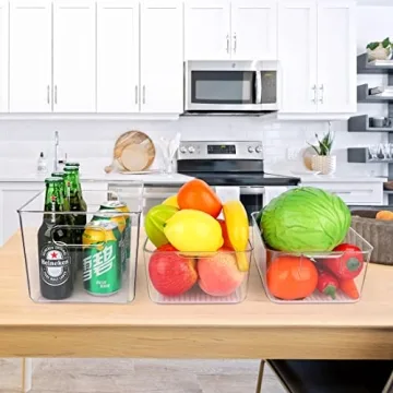 Clear Plastic Food Storage Bins – Set of 10 Organizers