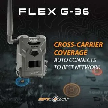 SPYPOINT Flex G-36 Twin Pack Cellular Trail Camera, 36MP Photos and 1080p Videos with Sound, GPS Enabled, Dual-Sim LTE Connectivity, 100' Flash & Detection Range, Responsive Trigger up to .3S