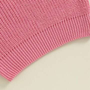 Baby Girl Valentines Day Outfit Love Heart Sweet Long Sleeve Sweater Tshirt Crewneck Tops Fall Winter Clothes (D-Pink, 3-4 Years)