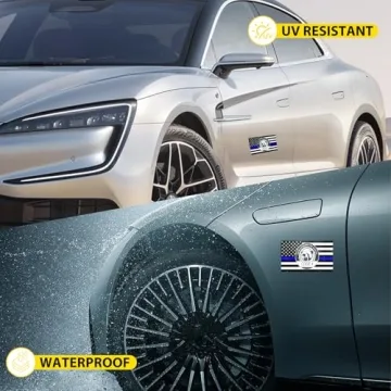 Buy 5PCS Thin Blue Line Decals for Police Support