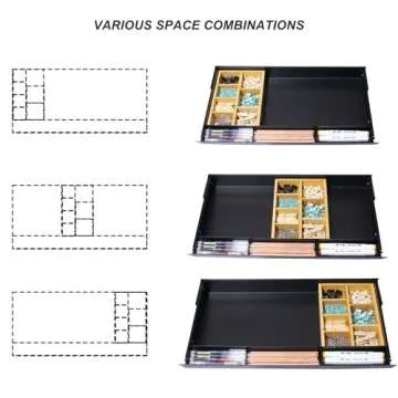 Large Under Desk Sliding Drawer with Bamboo Tray