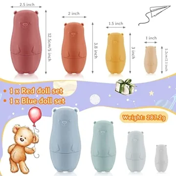 Chivao Colorful Silicone Nesting Dolls for Kids - Fun Learning