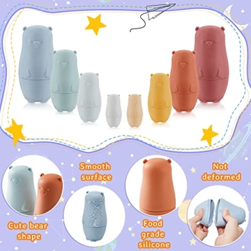 Chivao Colorful Silicone Nesting Dolls for Kids - Fun Learning
