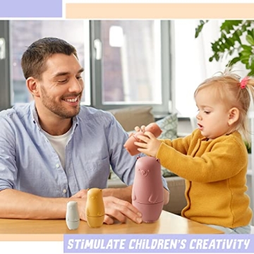 Chivao Colorful Silicone Nesting Dolls for Kids - Fun Learning