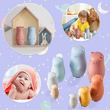 Chivao Colorful Silicone Nesting Dolls for Kids - Fun Learning
