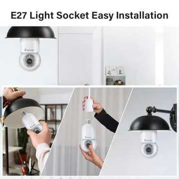 JENNOV 3K Light Bulb Security Camera for Home Security