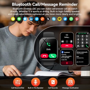 Smart Watch with Alexa Built-in, 1.83" HD Touchscreen Fitness Tracker, Bluetooth Notifications/Calls...