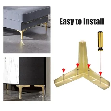 Stylish Gold Metal Furniture Legs for Modern Decor