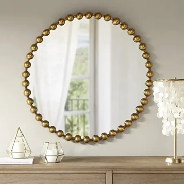 Madison Park Marlowe Round Mirror for Chic Home Decor
