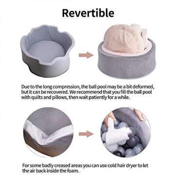 Avrsol Toddlers Ball Pit - Safe Foam Fun Playpen