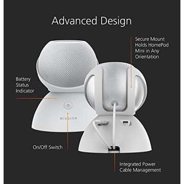 Mission Battery Base for HomePod Mini - Portable Sound Solution