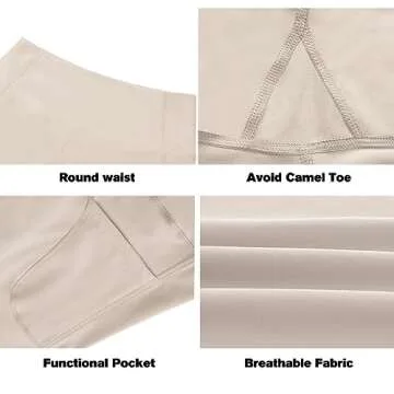 High Waisted Womens Biker Yoga Shorts with Pockets