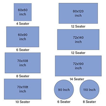 CPC Cotton Tablecloth Apatite Blue 60x90 Inch for Weddings