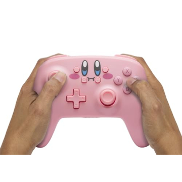 PowerA Wireless Controller for Nintendo Switch - Kirby Mouthful Design with Motion Controls and AA B...