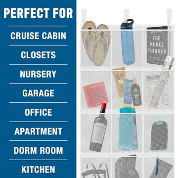 Large Mesh Over The Door Organizer 15 Pockets Cruise Essentials