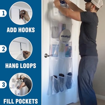 Large Mesh Over The Door Organizer 15 Pockets Cruise Essentials