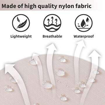 TIANZONG Travel Shoe Bag with Handle Holds 2 Pairs of Shoes, Shoe Packing Cubes for Travel (Beige, 2...