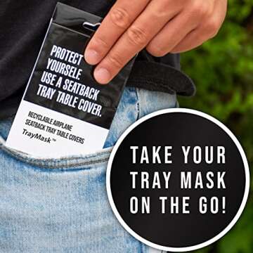 TrayMask Disposable Travel Table Covers for Families