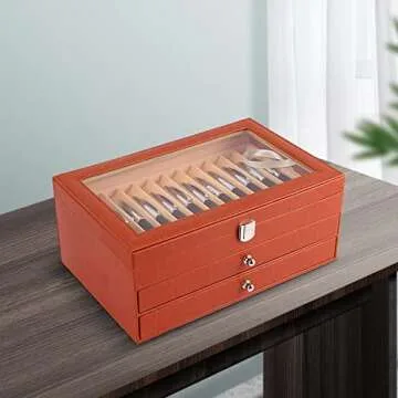 Elegant Pen Display Box for 36 Pens - Gift Ready Organizer